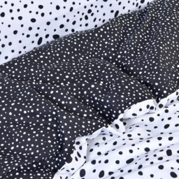 Gr8 Home Sleepdown Polka Dots Black White Mono Reversible Duvet Set Quilt Cover Bedding Super King - thumbnail 5