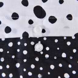 Gr8 Home Sleepdown Polka Dots Black White Mono Reversible Duvet Set Quilt Cover Bedding Super King - thumbnail 4