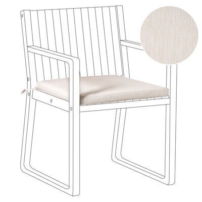 Beliani Garden Chair Cushion Sassari Premium 46 X 46 Cm Light Beige - image 1