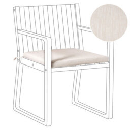 Beliani Garden Chair Cushion Sassari Premium 46 X 46 Cm Light Beige - thumbnail 1