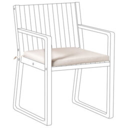 Beliani Garden Chair Cushion Sassari Premium 46 X 46 Cm Light Beige - thumbnail 4