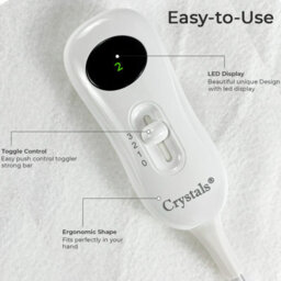 Crystals Electric Heated Under Blanket Fast Heatup, Comfortable & Washable For Cozy Warmth - thumbnail 2