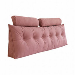 Living And Home Dusty Rose Color, Removable And Washable Wedge-Shaped Headboard Cushion, 180Cm W X 20Cm D X 50Cm H - thumbnail 4