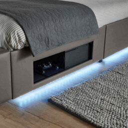 X Rocker Xr Living Ava Pu Small Double Tv Bedwith Underbed Lights - Grey - thumbnail 5
