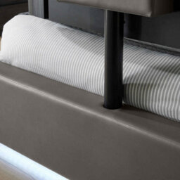 X Rocker Xr Living Ava Pu Small Double Tv Bedwith Underbed Lights - Grey - thumbnail 4