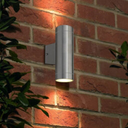 2 Pack Stainless Steel Outdoor Wall Lights Ip65 Up Down Gu10 - thumbnail 3
