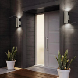 2 Pack Stainless Steel Outdoor Wall Lights Ip65 Up Down Gu10 - thumbnail 4