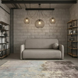 Viva Sun Iv Living Room Sofa Bed Sleeper Chair With Storage Compartment Metal Legs Chipboard 170X103X85Cm Brown - thumbnail 2