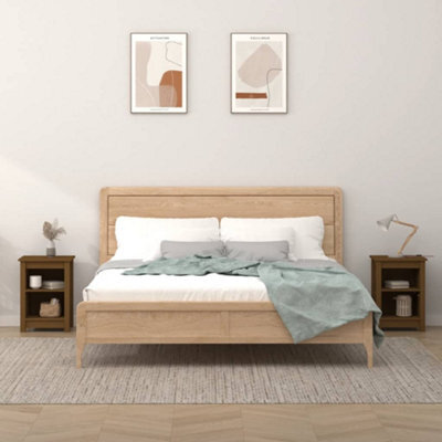 Berkfield Bedside Cabinets 2 Pcs Honey Brown 40X35X55 Cm Solid Wood Pine - image 1