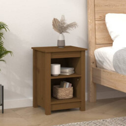 Berkfield Bedside Cabinets 2 Pcs Honey Brown 40X35X55 Cm Solid Wood Pine - thumbnail 8