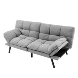 2 Seat Convertible Loveseat Sofa Bed Memory Foam Sleeper Couch - thumbnail 5