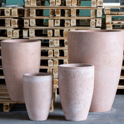 Jōbū Jobu Home - 100Cm Xxl Concrete Vase Planter For Statement Trees - 172L Vessara - Blushstone (Pink Beige Terracotta) - thumbnail 2