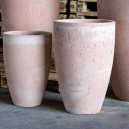 Jōbū Jobu Home - 100Cm Xxl Concrete Vase Planter For Statement Trees - 172L Vessara - Blushstone (Pink Beige Terracotta)