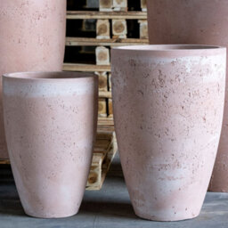 Jōbū Jobu Home - 100Cm Xxl Concrete Vase Planter For Statement Trees - 172L Vessara - Blushstone (Pink Beige Terracotta) - thumbnail 3