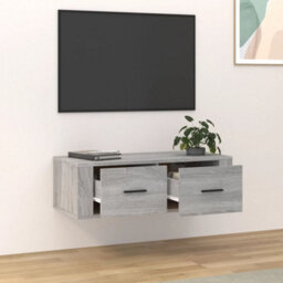 Walplus Hanging Tv Cabinet Grey Sonoma 80X36X25 Cm Engineered Wood - thumbnail 3
