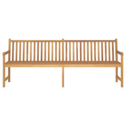 Berkfield Garden Bench 228 Cm Solid Teak Wood - thumbnail 2