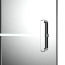 GoodHome Ledava Chrome Effect Mirror Strip Sliding Shower Door (H)195Cm (W)160Cm - thumbnail 3