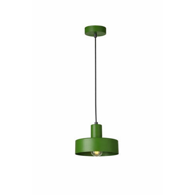 Luminosa Lighting Luminosa Velyo Dome Pendant Ceiling Light Green 1X E27 - image 1