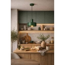 Luminosa Lighting Luminosa Velyo Dome Pendant Ceiling Light Green 1X E27 - thumbnail 3