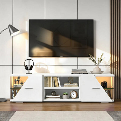 Led Tv Stand Cabinet Unit Modern Matt Gloss Door - image 1