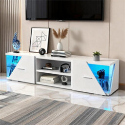 Led Tv Stand Cabinet Unit Modern Matt Gloss Door - thumbnail 2