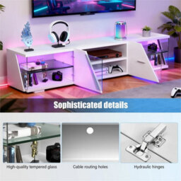 Led Tv Stand Cabinet Unit Modern Matt Gloss Door - thumbnail 3