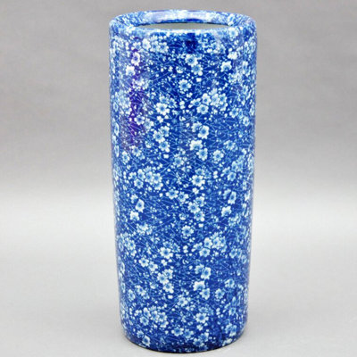 Minster Peasely Round Umbrella Stand - Vase - L20 X W20 X H46 Cm - Blue/white - image 1