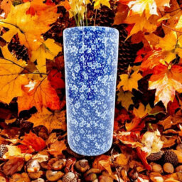 Minster Peasely Round Umbrella Stand - Vase - L20 X W20 X H46 Cm - Blue/white - thumbnail 5