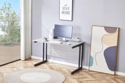 Kosy Koala Home Office Furniture Set  Grey Wooden Desk With Black Velvet Swivel Chair - thumbnail 7