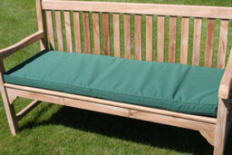 Garden Market Place Garden Furniture Cushion- Cushion For 3 Seater Garden Bench Green - thumbnail 1