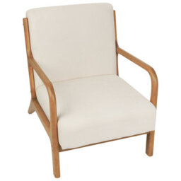 Beliani Armchair Skovde Fabric Light Beige - thumbnail 7