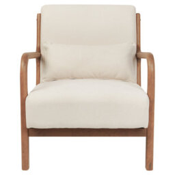 Beliani Armchair Skovde Fabric Light Beige - thumbnail 4