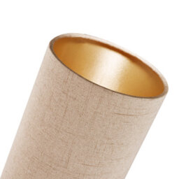 Happy Homewares Modern And Stylish Stitched Effect Taupe Linen Fabric Cylindrical 25Cm Lampshade - thumbnail 3
