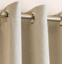 Enhanced Living Vogue Cream 90 X 108 Inch (229X274Cm) Eyelet Thermal Noise Reducing Dim Out Curtains (Pair) - thumbnail 3