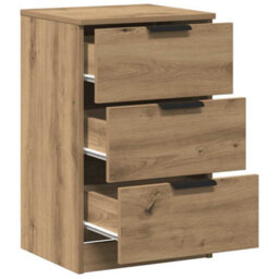 Berkfield Classic Bedside Cabinet Artisan Oak 40X36X65 Cm Engineered Wood - thumbnail 4