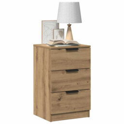 Berkfield Classic Bedside Cabinet Artisan Oak 40X36X65 Cm Engineered Wood - thumbnail 3