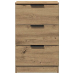 Berkfield Classic Bedside Cabinet Artisan Oak 40X36X65 Cm Engineered Wood - thumbnail 5