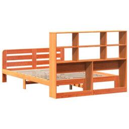 Berkfield Bed Frame Without Mattress Wax Brown 160X200 Cm Solid Wood Pine - thumbnail 6
