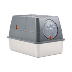 Living And Home Dark Grey Enclosed Cat Litter Box With Odour Control And Scoop - thumbnail 5