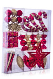 Christmas Tree World The Red & Gold Bauble 52Pc Accessories Set - thumbnail 4