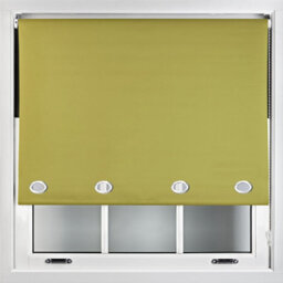 Furnished Made To Measure Blackout Roller Blinds With Big Round Eyelets - Green Blind (W)60Cm (L)165Cm - thumbnail 1