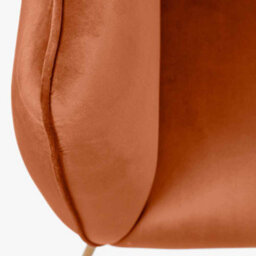 Pacific Lifestyle Lucca Burnt Orange Velvet And Metal Modern Occasional Armchair - thumbnail 8