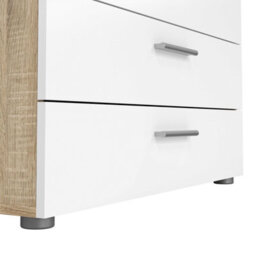 Wyld Haus Daejeon 4-Drawer Chest   White Gloss Fronts With Natural Oak Effect Frame - thumbnail 7