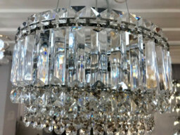 Luminosa Lighting Luminosa Alvery 5 Light Polished Chrome Clear Crystal Round Ceiling Pendant - thumbnail 2