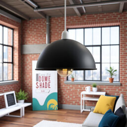 2Pack Black Lamp Shade For Ceiling Light Modern Pendant Light, 21Cm Light Shade For Kitchen, Living Room ,easy Fit Home Décor - thumbnail 7