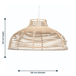 First Choice Lighting Katrina - Rattan Dome Pendant Lightshade - thumbnail 5