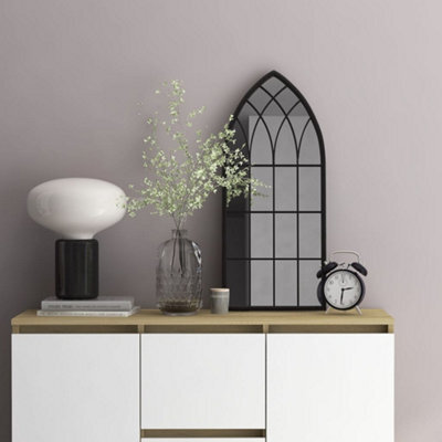 Berkfield Mirror Black 70X30 Cm Iron For Indoor Use - image 1