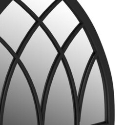 Berkfield Mirror Black 70X30 Cm Iron For Indoor Use - thumbnail 5