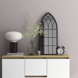Berkfield Mirror Black 70X30 Cm Iron For Indoor Use - thumbnail 1