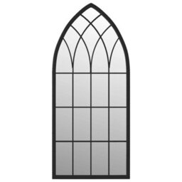 Berkfield Mirror Black 70X30 Cm Iron For Indoor Use - thumbnail 2
